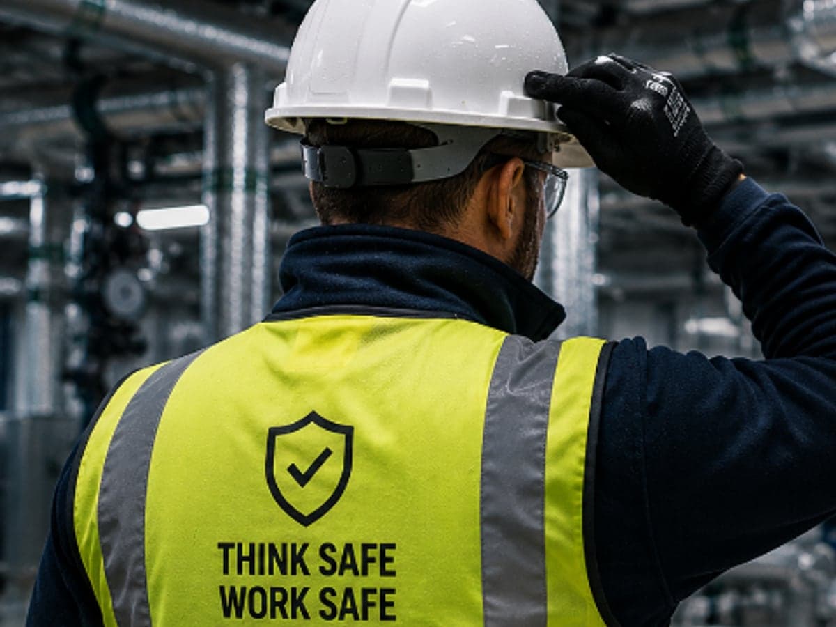 Insul-Eight installer wearing full PPE on site