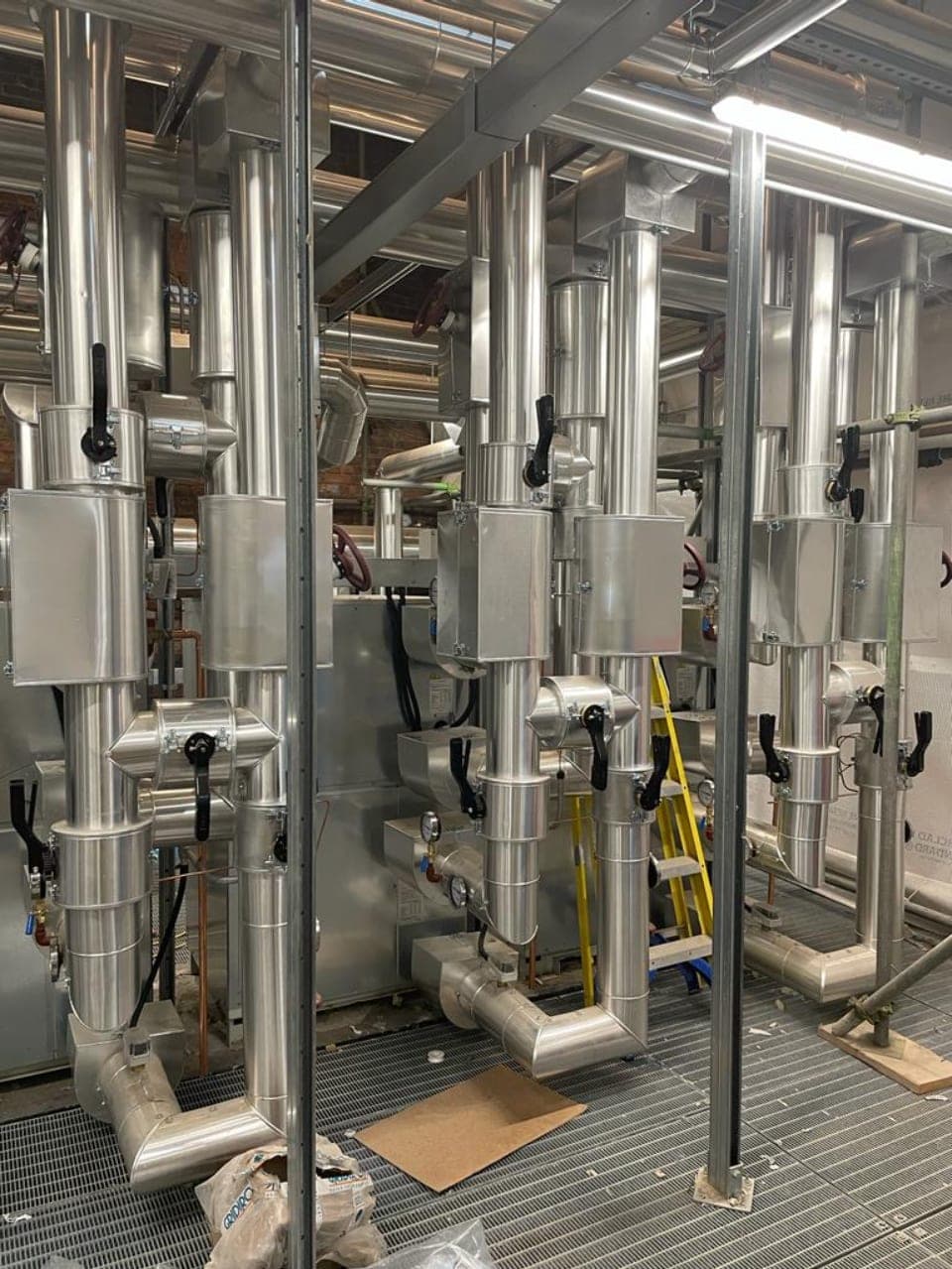 Plant room pipework insulation