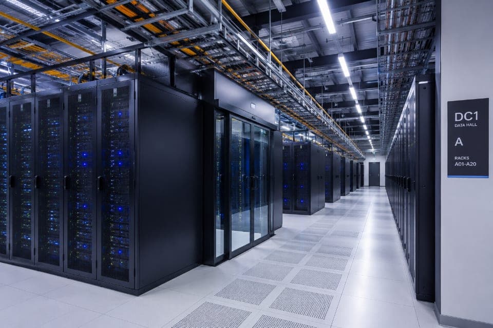 Data centre server hall