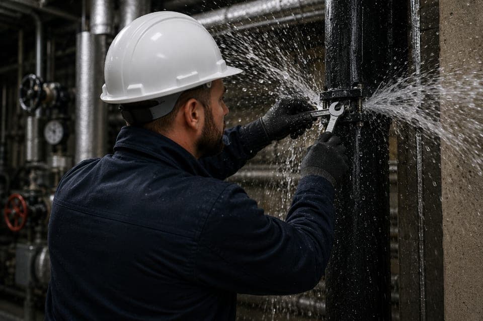 Reactive maintenance repair on site pipework