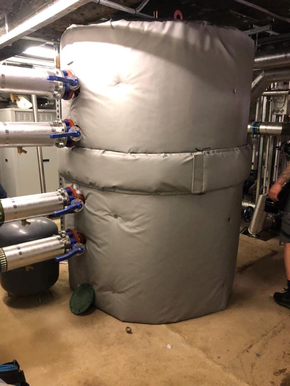 Removable insulation jacket on plant